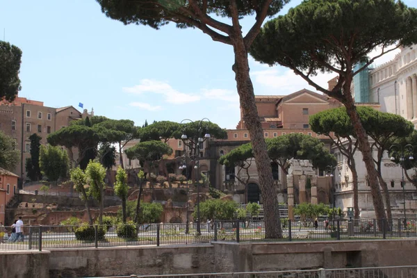 Berömda Romerska Forum Rom Centrum Italy — Stockfoto