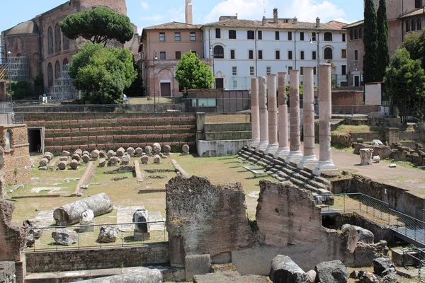 Famosos Fóruns Romanos Roma Centro Cidade Itália — Fotografia de Stock