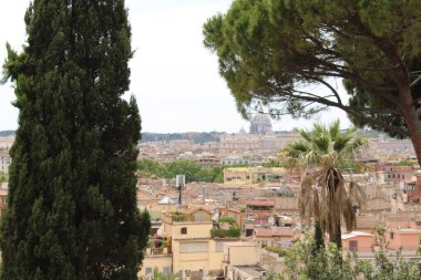 Roma şehri manzarası yükseklikten Roma şehir merkezinin güzel manzarası