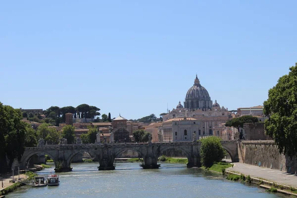 Vista Del Río Tiber Roma Italia —  Fotos de Stock