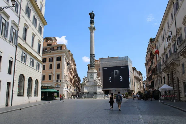 Mensen Wandelen Rome Centrum Dag Tijd — Stockfoto