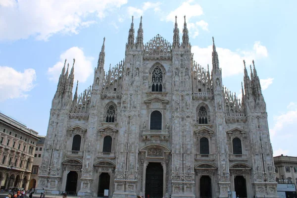 Piazza Del Duomo Famous Duomo Milan Milan City Center — Stock Photo, Image