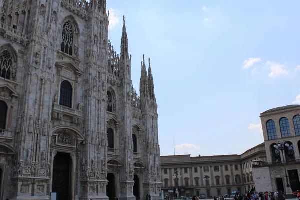 Piazza Del Duomo Famous Duomo Milan Milan City Center — Stock Photo, Image