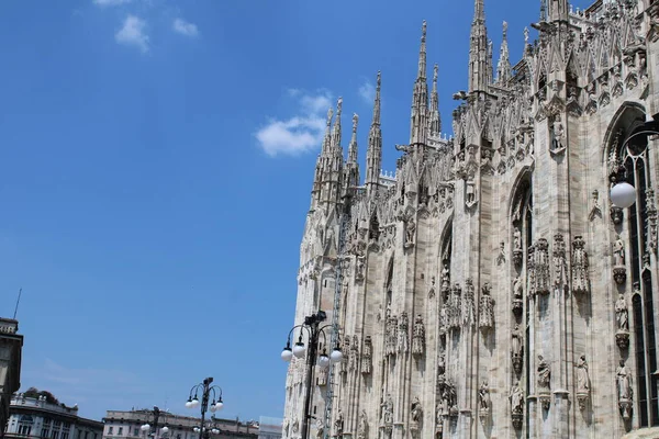 Piazza Del Duomo Beroemde Duomo Van Milaan Het Centrum Van — Stockfoto