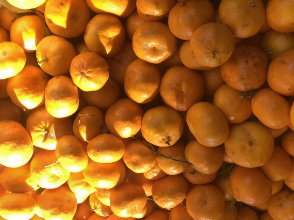 Orange Fraîche Oranges Fruits Sont Des Fruits Avec Vitamine Comme — Photo