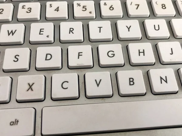 Keyboard Alphabets Close View — Stock Photo, Image