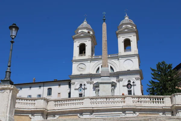 Słynny Punkt Orientacyjny Schody Hiszpańskie Piazza Spagna Rzym Itally — Zdjęcie stockowe