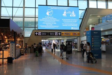 Leonardo da Vinci Roma Fiumicino Uluslararası Havalimanı Roma Fotoğraf Tarihi 26-07-2020 Roma Roma