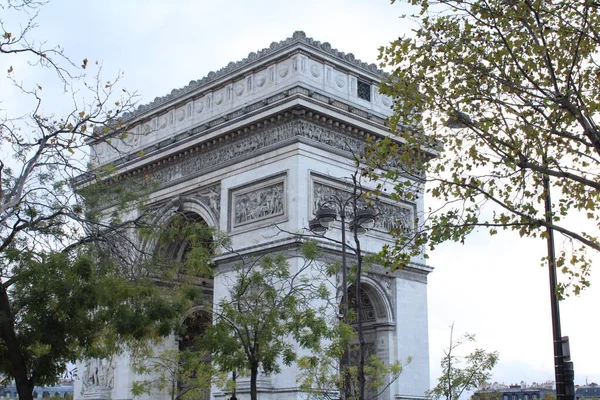 Berömd Triumfbåge Paris Frankrike — Stockfoto