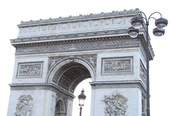 Berömd Triumfbåge Paris Frankrike — Stockfoto