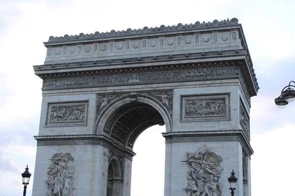 Berömd Triumfbåge Paris Frankrike — Stockfoto