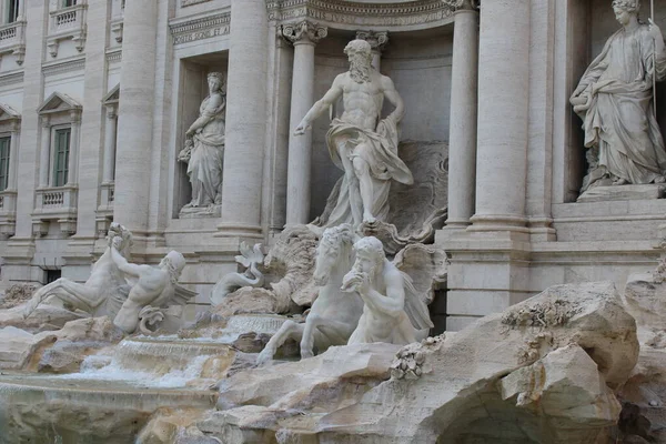 Fontaine Trevi Point Repère Célèbre Rome Italie — Photo