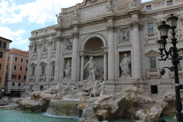 Fontana Trevi Famoso Punto Riferimento Roma — Foto Stock