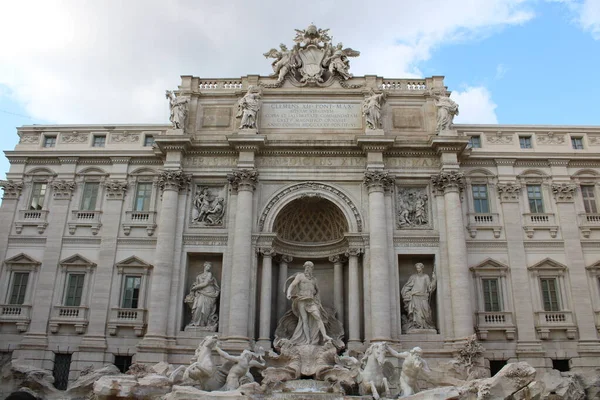 Fontana Trevi Famoso Punto Riferimento Roma — Foto Stock