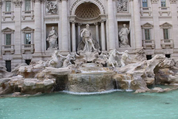 Trevi Fuente Hito Famoso Roma Italia — Foto de Stock