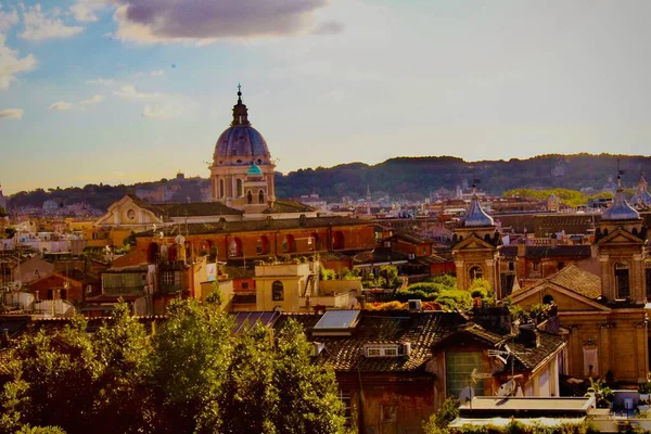 Pohled Město Říma Nejznámějších Památek Města Říma — Stock fotografie