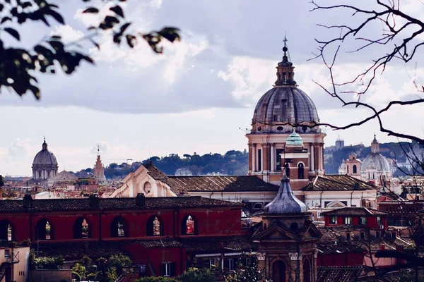 Pohled Město Říma Nejznámějších Památek Města Říma — Stock fotografie