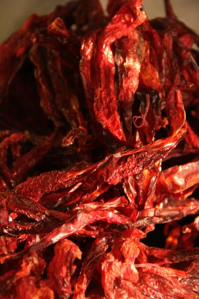 A mountain of dry red hot pepper