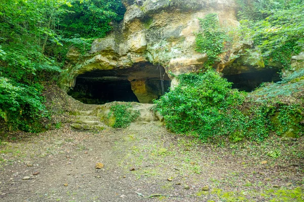 Ancient Rock Settlement Vitozza Sorano Onano Tuscany Italy — Stock Photo, Image