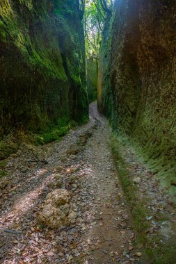 Vie Mağarası, İtalya 'nın güneyindeki Toskana uygarlığı tarafından kazılan sert kayaların içindeki dar ve eski yol.