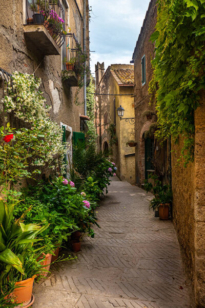 Street of little town of Capalbio, Tuscany, Italy