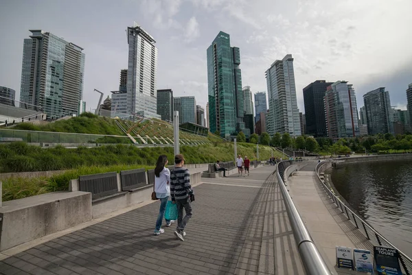 Vancouver Sahili Manzaralı Marina British Columbia Kanada — Stok fotoğraf