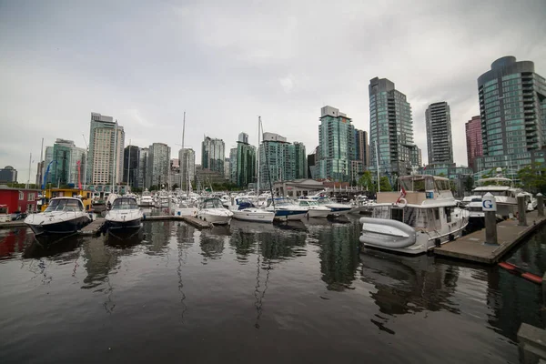 Vancouver Sahili Manzaralı Marina British Columbia Kanada — Stok fotoğraf