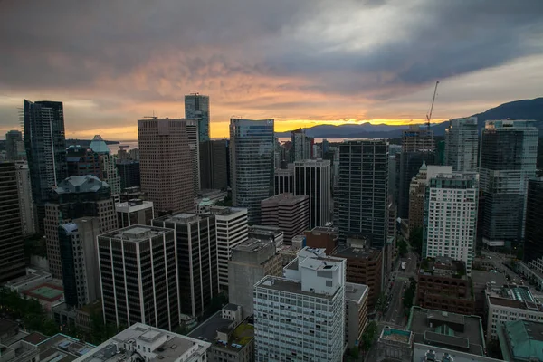 Scenic View Vancouver Lookout Building Sunset Vancouver British Columbia Canada — Stock Photo, Image