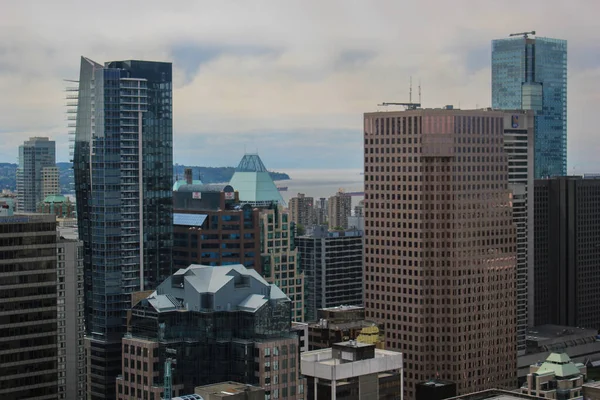 Vista Panorâmica Edifício Vancouver Lookout Vancouver British Columbia Canadá — Fotografia de Stock