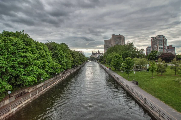 Perspective Rideau Canal Ottawa Ontario Canada — Stock Photo, Image