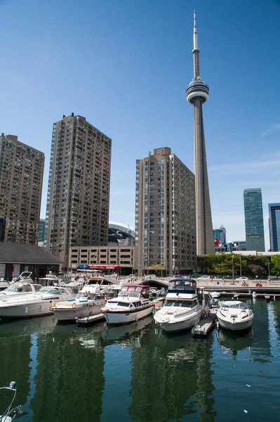 Der Tower Und Andere Wolkenkratzer Stadtbild Von Toronto Ontario Kanada — Stockfoto