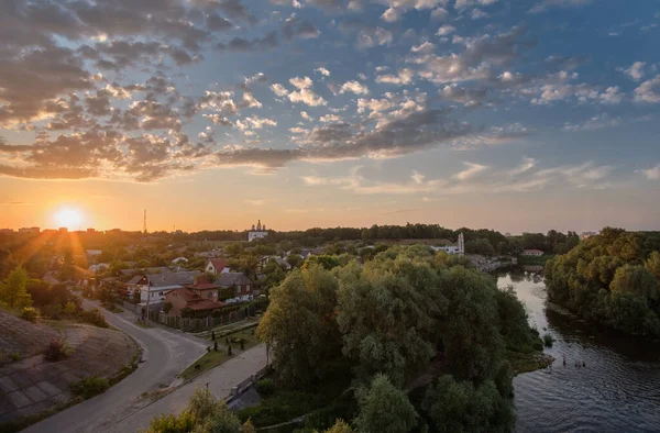 Zonsondergang Boven Stad — Stockfoto