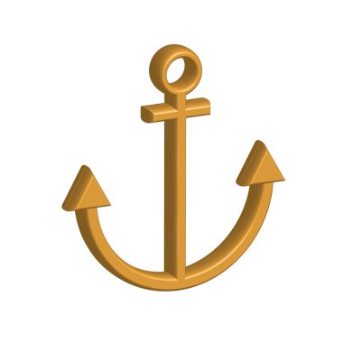 anchor simgesi, basit vektör illüstrasyonu 