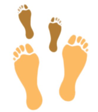 bebek adımları, basit vektör illüstrasyonu 