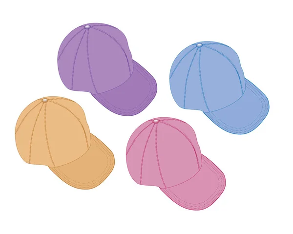 Baseballcaps Gewoon Vectorillustratie — Stockvector