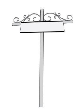 Beyaz arkaplanda izole edilmiş boş sokak işareti