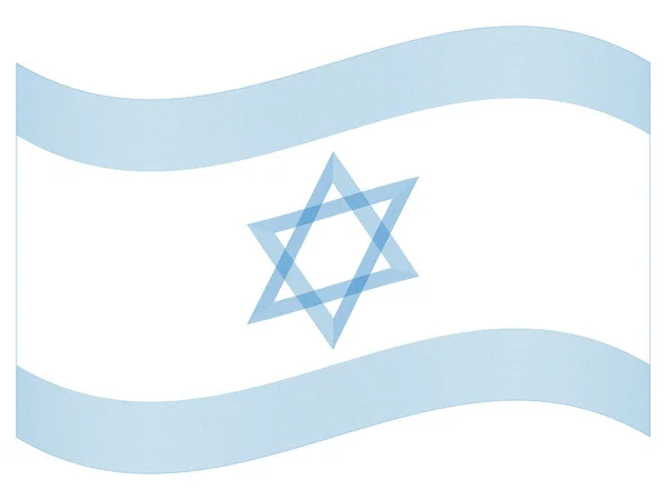 Dibujo Una Bandera Israel Ondeando — Archivo Imágenes Vectoriales