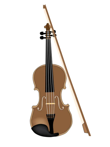 Традиционная Скрипка Виолончель Лук Вектор — стоковый вектор