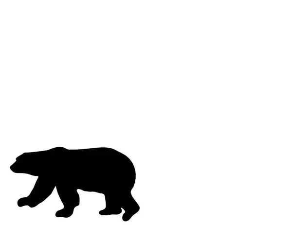 Niedźwiedź Sylwetka Ikona Prostu Wektor Ilustracja — Wektor stockowy