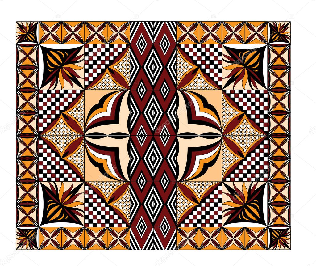 Samoan Siapo Pattern as background