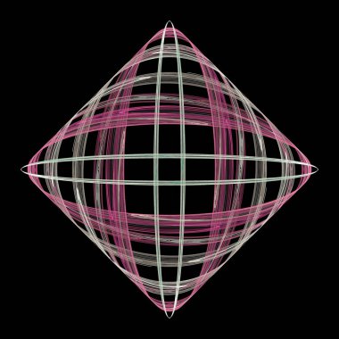 Pembe fraktal küre ile soyut arkaplan