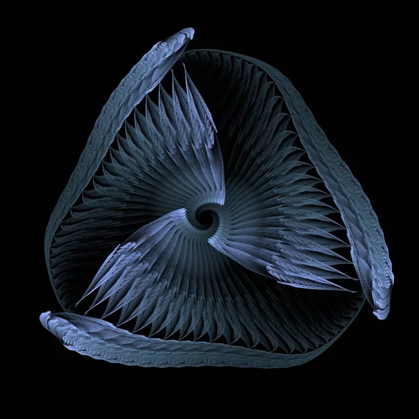 Περίπλοκο Μπλε Και Σκούρο Μπλε Αφηρημένη Συστροφή Σπειροειδή Κύματα Σχεδιασμό — Φωτογραφία Αρχείου