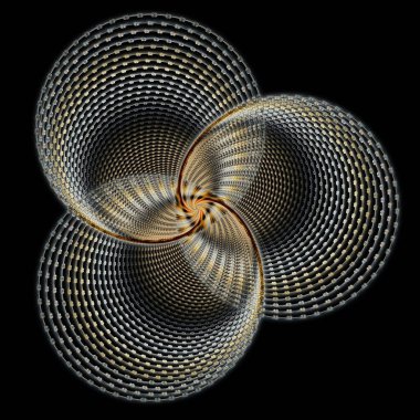 Altın ve siyah yelpazeli soyut bir arkaplan