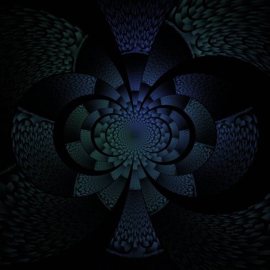  Mavi şanslı üç yaprak siyah arkaplanda çizim dokusu