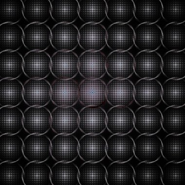 Çemberli siyah ve beyaz desenli