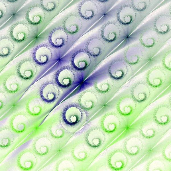 Textura Papel Coração Estrela Detalhada Verde Azul Fractal Com Cores — Fotografia de Stock