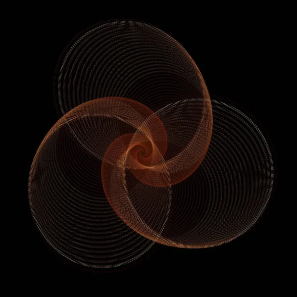 Περίπλοκες Γεωμετρικές Γραμμές Ψηφιακή Φράκταλ Εικόνα Λουλούδι Έννοια — Φωτογραφία Αρχείου