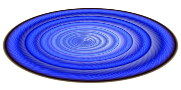 Синя Пластикова Кругла Кнопка Ізольована Білому Фоні — стокове фото