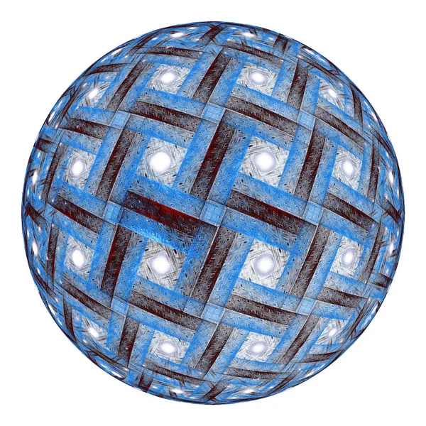 Blue Sphere Isolated White Background — Stock Photo, Image
