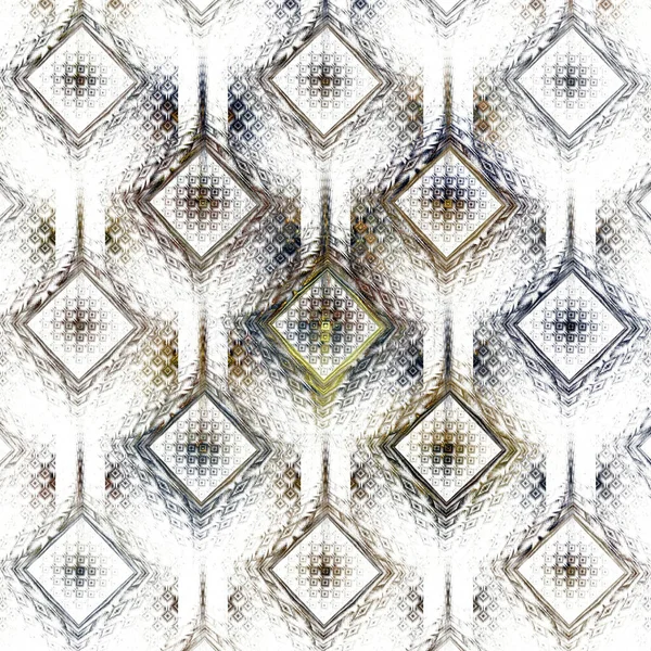 Барвистий Дизайн Алмазної Сітки Білому Тлі — стокове фото